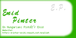 enid pinter business card